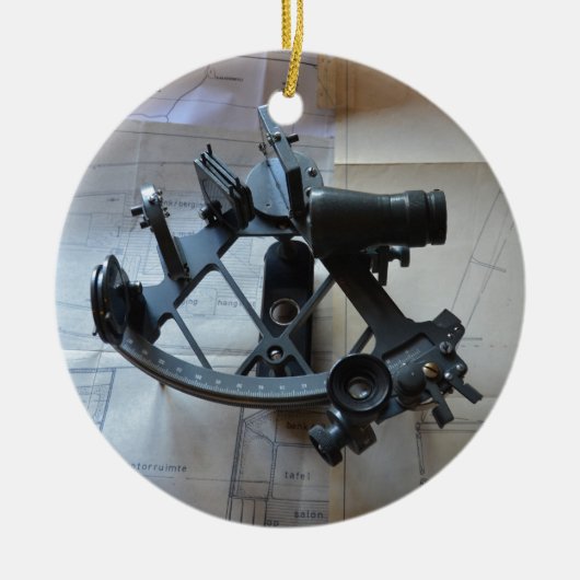 Sextant voor de hemelvaart keramisch ornament (Voorkant)