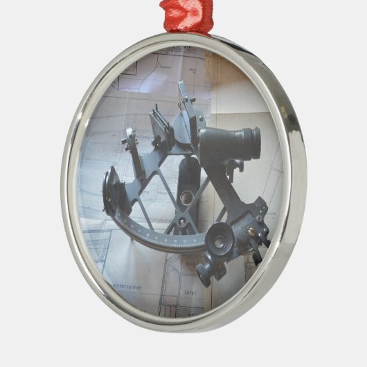 Sextant voor de hemelvaart metalen ornament (Links)