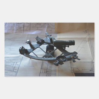 Sextant voor de hemelvaart rechthoekige sticker