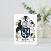 Sexton Family Crest Briefkaart (Staand voorkant)