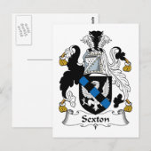 Sexton Family Crest Briefkaart (Voorkant / Achterkant)