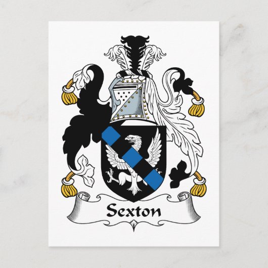 Sexton Family Crest Briefkaart (Voorkant)