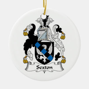 Sexton Family Crest Keramisch Ornament