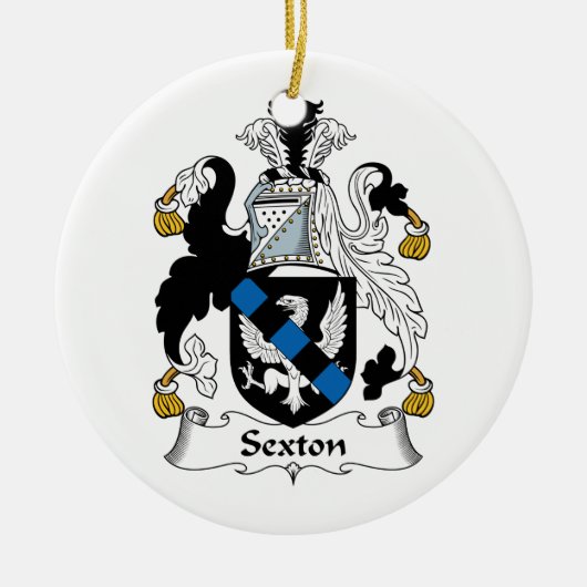 Sexton Family Crest Keramisch Ornament (Voorkant)