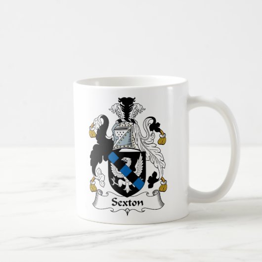 Sexton Family Crest Koffiemok (Rechts)