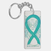 Sexual Assault Angel Awareness Ribbon Sleutelhange Sleutelhanger (Voorkant Links)