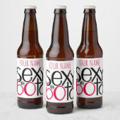 Sexy bij 60 rood bier flesetiket bier etiket (Flessen)