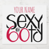 Sexy bij 60 rood bier flesetiket etiket (Enkel label)