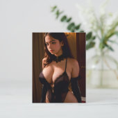 Sexy Black Lingerie Briefkaart (Staand voorkant)