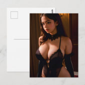 Sexy Black Lingerie Briefkaart (Voorkant / Achterkant)