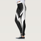 Sexy Black White Heart Butt Gym ActiveShart Leggings (Links)