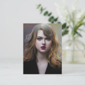 Sexy blond briefkaart (Staand voorkant)