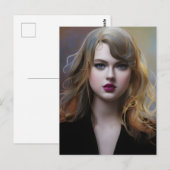 Sexy blond briefkaart (Voorkant / Achterkant)