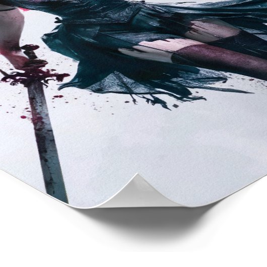 Sexy Bloody Vampire Warrior Poster (Hoek)