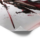 Sexy Bloody Vampire Warrior staat majestueus Poster (Hoek)