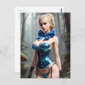 Sexy Blue Lingerie Briefkaart (Voorkant / Achterkant)