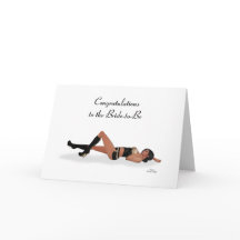 Sexy Brunette Pinup Meisje Bachelorette Party Kaar