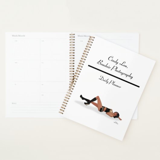Sexy Brunette Pinup Meisje Slapen Dagelijkse Plann Planner (Display)