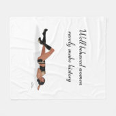 Sexy brunette pinup meisje slapen fleece deken (Voorkant (Horizontaal))