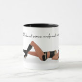 Sexy brunette pinup meisje slapen koffie Mok (Midden)