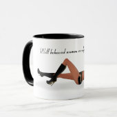 Sexy brunette pinup meisje slapen koffie Mok (Voorkant links)