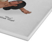 Sexy brunette pinup meisje slapen snijplank (Hoek)