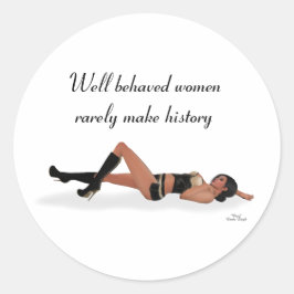 Sexy Brunette Pinup Meisje Slapen Stickers