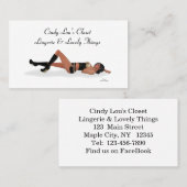 Sexy Brunette Pinup Meisje Slapen Visitekaartjes (Voorkant / Achterkant)