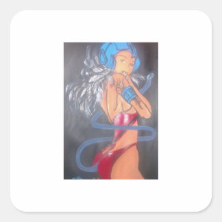 Sexy Bunny Vierkante Sticker