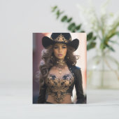 Sexy Cowgirl Briefkaart (Staand voorkant)
