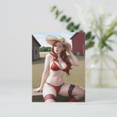 Sexy Cowgirl Briefkaart (Staand voorkant)