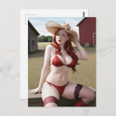 Sexy Cowgirl Briefkaart (Voorkant / Achterkant)