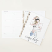 Sexy dame slogan met mode meisje planner (Display)