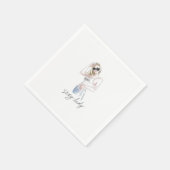 Sexy dame slogan met mode meisje servet (Hoek)