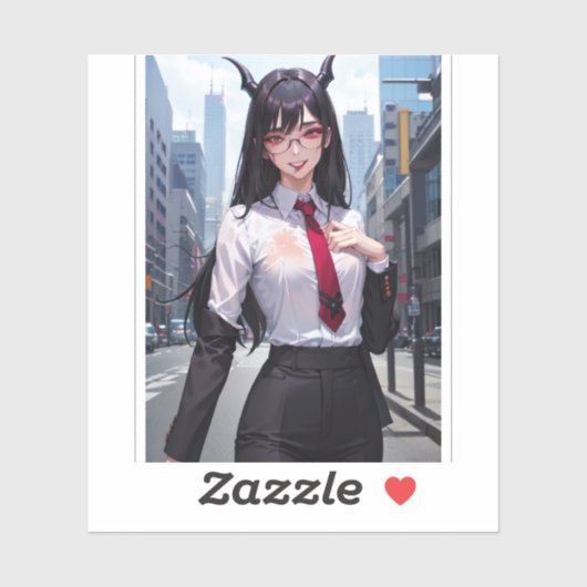 Sexy Demon, volwassen zakelijke demon Sticker (Vel)