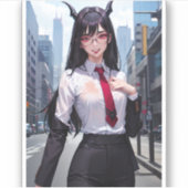 Sexy Demon, volwassen zakelijke demon Sticker (Voorkant)