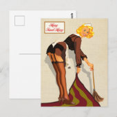 Sexy Dienstmeid Briefkaart (Voorkant / Achterkant)