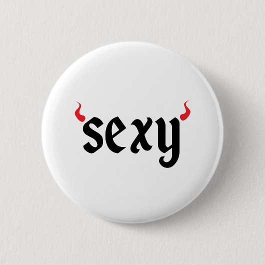 Sexy duivel ronde button 5,7 cm (Voorkant)