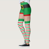Sexy Elf Red Green Striped Stockings Novelty Fun Leggings (Links)