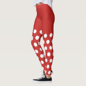 Sexy Elf Red Spots Retro Kerstmis Leggings (Links)