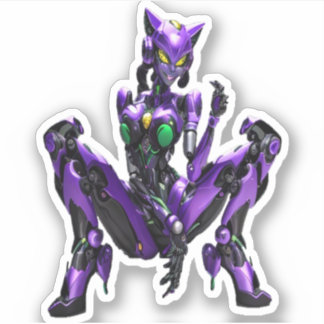 Sexy evangelion catgirl android sticker