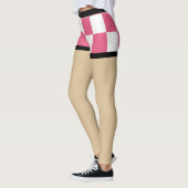 Sexy Fake shorts l Roze en wit Checkerd Leggings (Links)