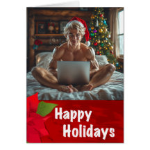Sexy Gay Computer "Gigachad" Zalig Kerstkaart