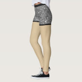 Sexy Glam Fake shorts L Glitter Metal Leggings (Links)