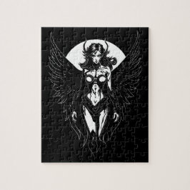 Sexy Gothic Gevleugeld Meisje Legpuzzel