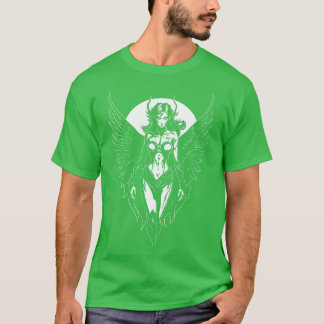 Sexy Gothic Gevleugelde Demon Meisje Grafisch Ontw T-shirt