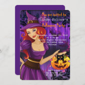 Sexy Halloween Witch Kaart (Voorkant / Achterkant)