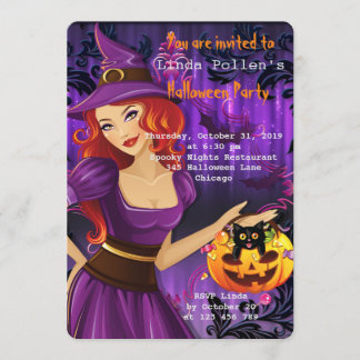 Sexy Halloween Witch Kaart