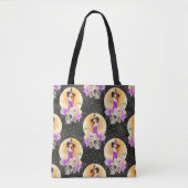SEXY HALLOWEEN WITCH OP KLEIN MET STROMEN TOTE BAG (Voorkant)