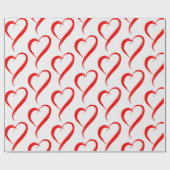 sexy hart (wit) cadeaupapier (Vlak)